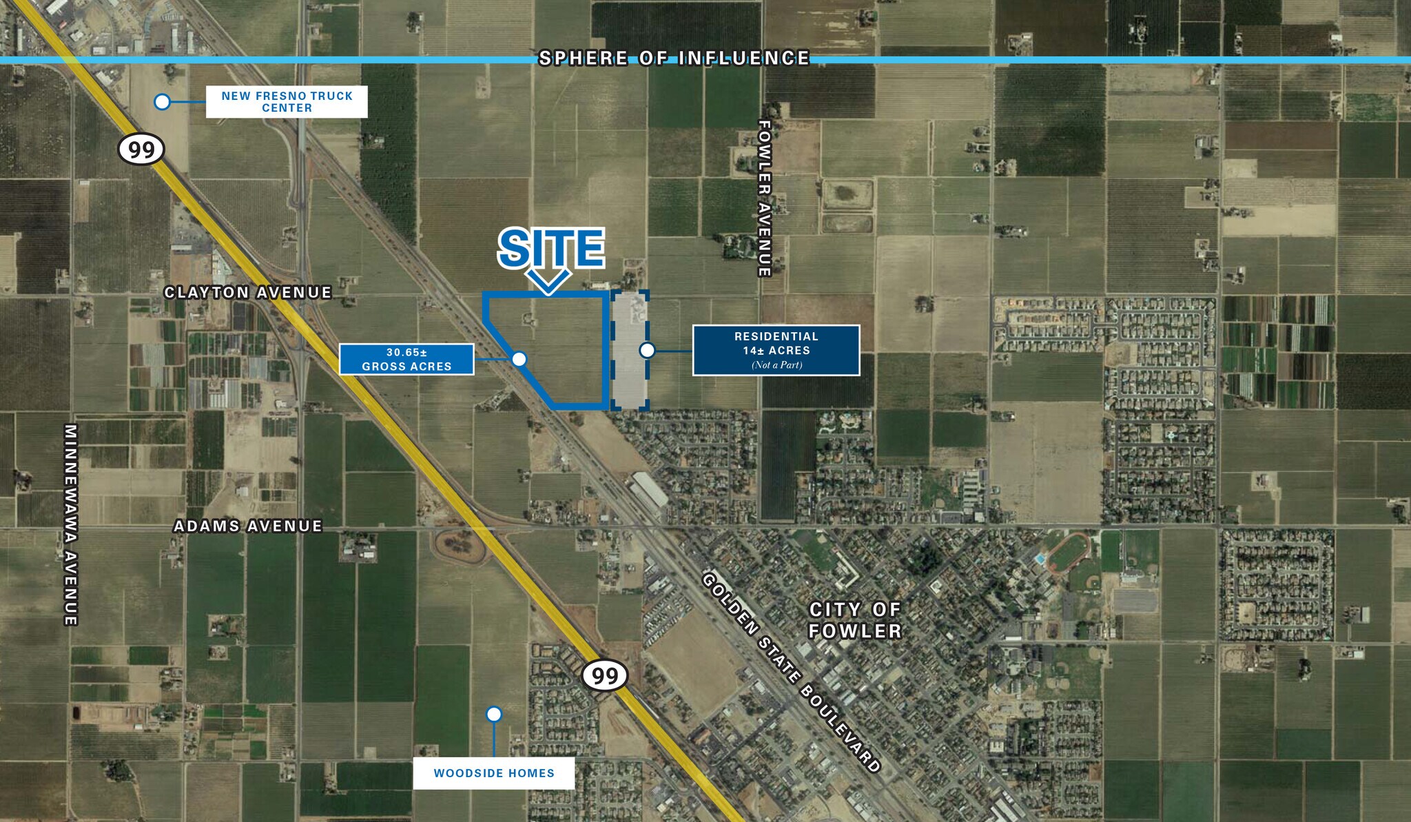Clayton Ave @ Golden State Boulevard, Fowler, CA for Sale