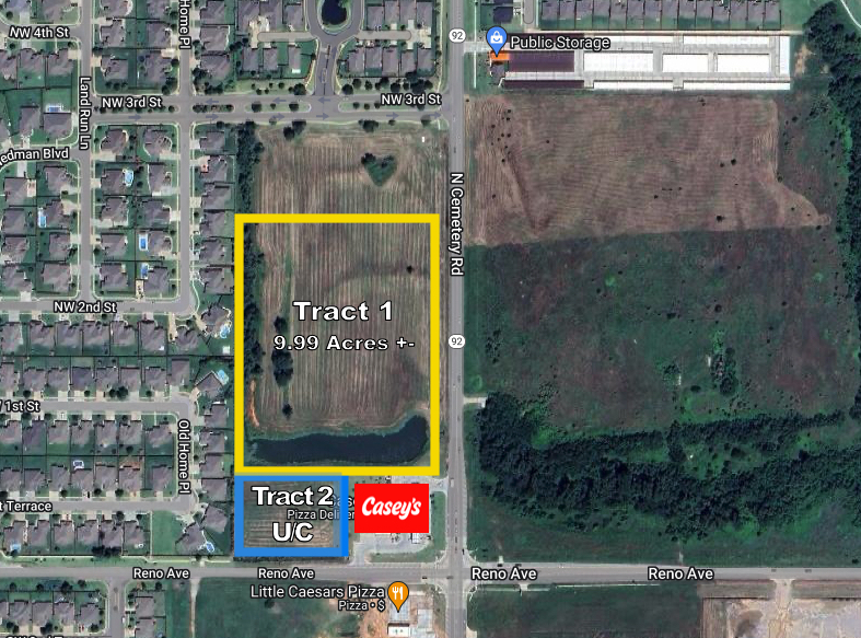 Reno & Cemetery Rd - Tract 1 rd, Yukon, OK for Sale