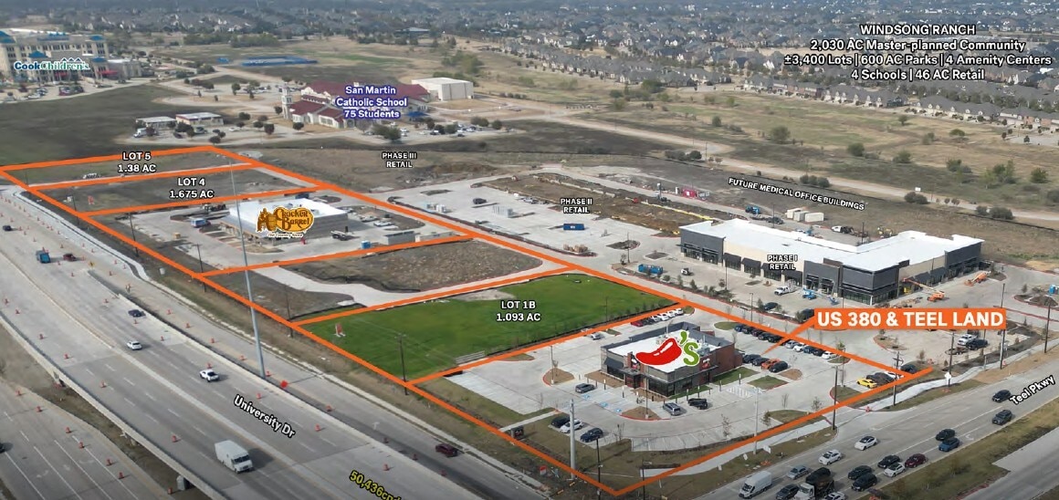 US Highway 380 & Teel Land, Frisco, TX for Sale