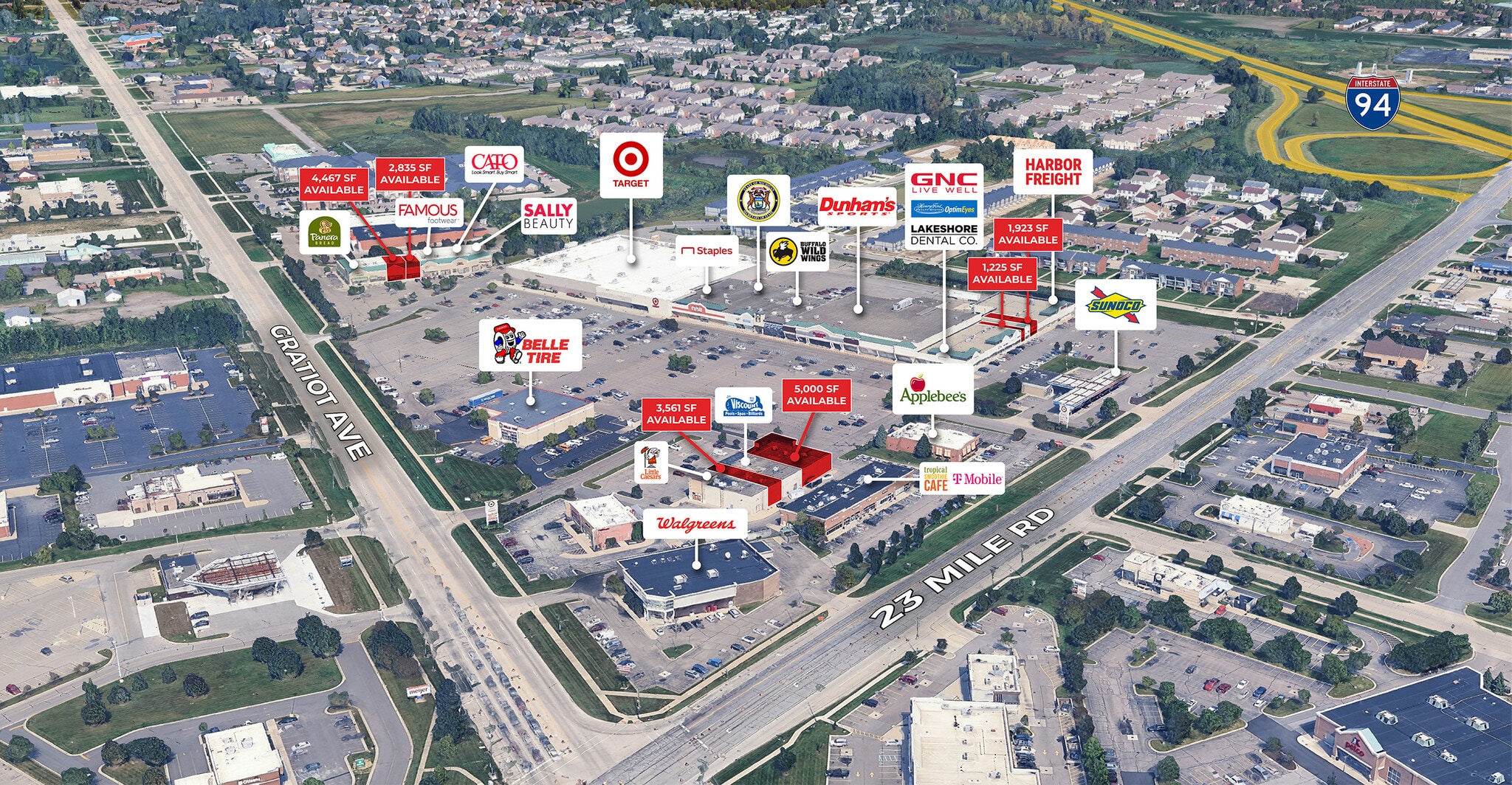 51328-51550 Gratiot Ave, Chesterfield, MI for Rent