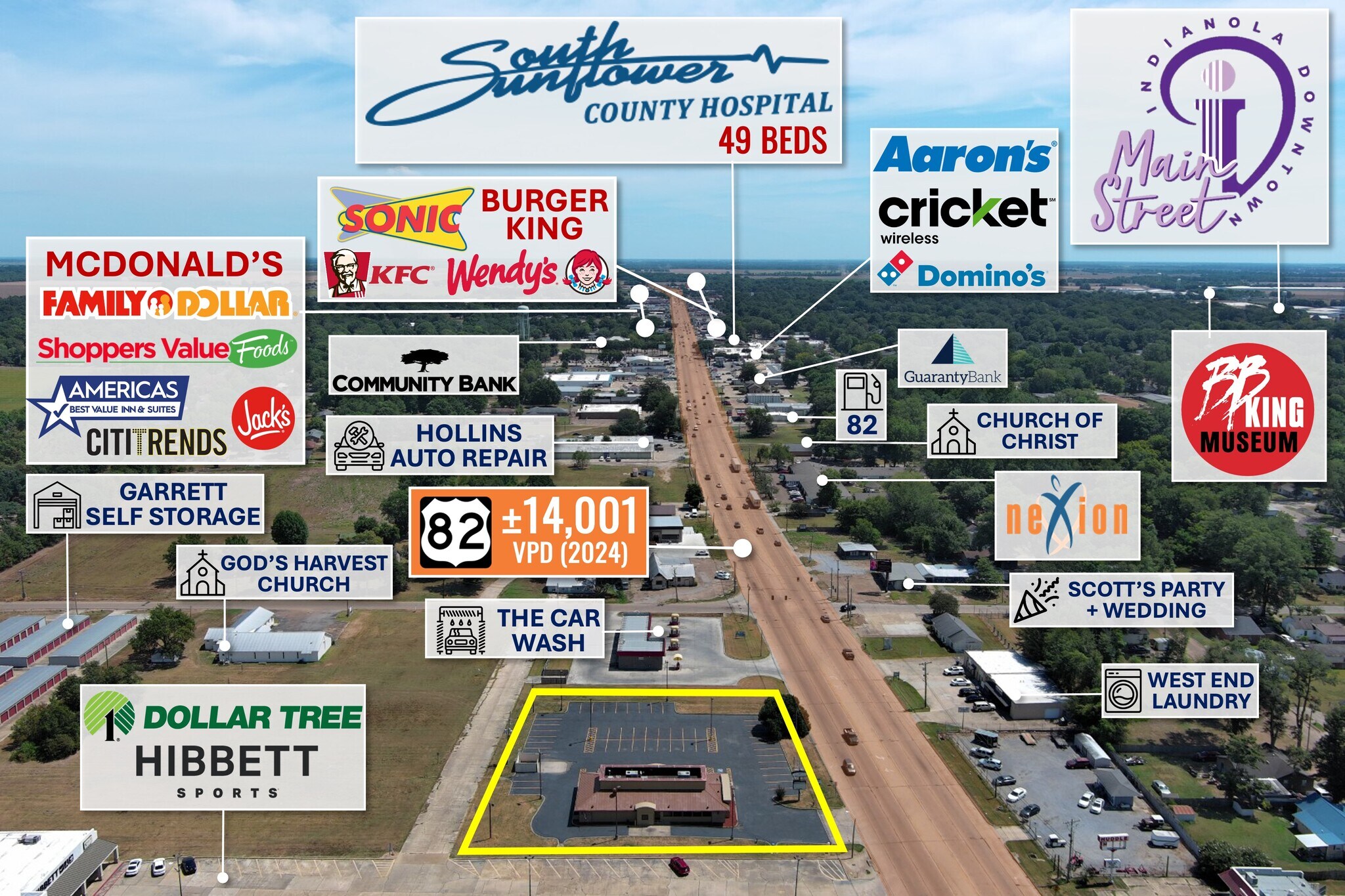 506 Highway 82 W, Indianola, MS for Sale