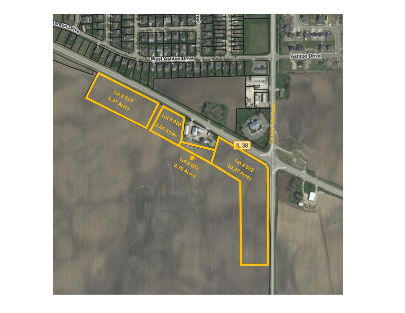 TBD SE Corner of Route 38 & County Line Road, Maple Park, IL for Sale