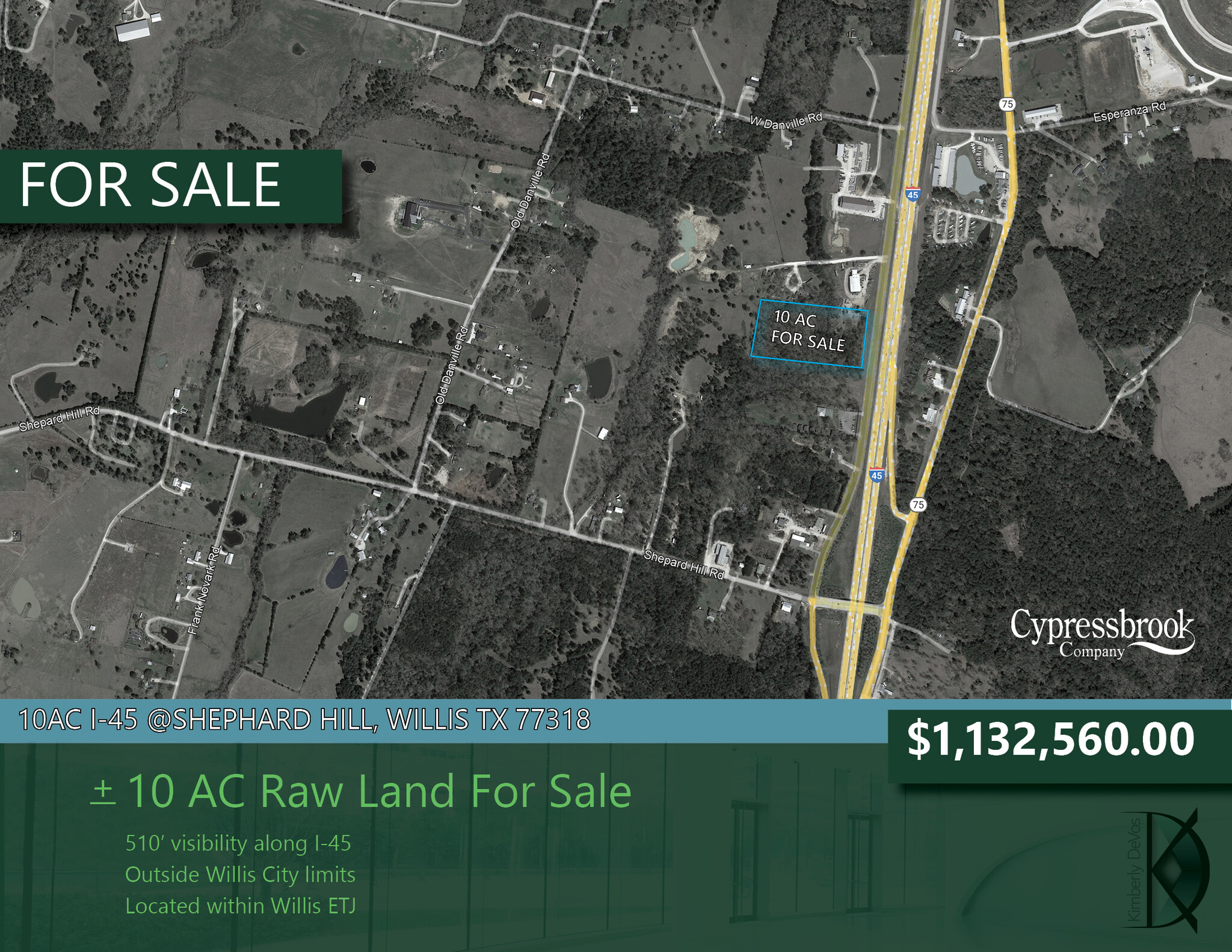 0 I-45 & Shepherd Hill rd, Willis, TX for Sale