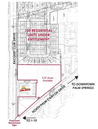 Palm Springs, CA Commercial Land - Palm Canyon Dr & Racquet Club Dr