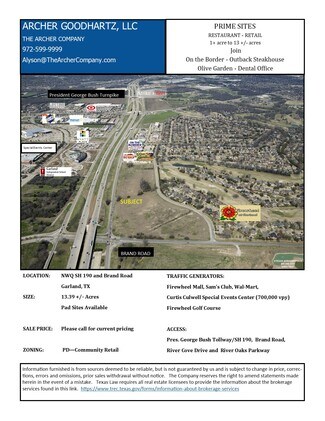 Garland, TX Commercial Land - President George Bush Tollway