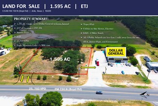 Azle, TX Commercial Land - 11540 FM 730 N