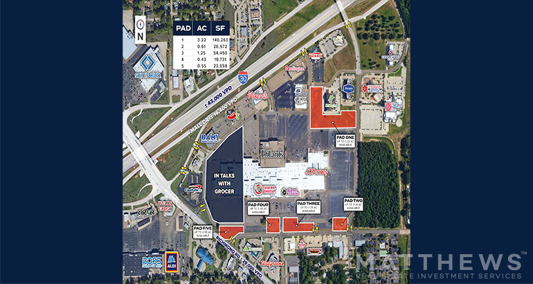 Central Mall Pad Sites, Texarkana, TX for Sale