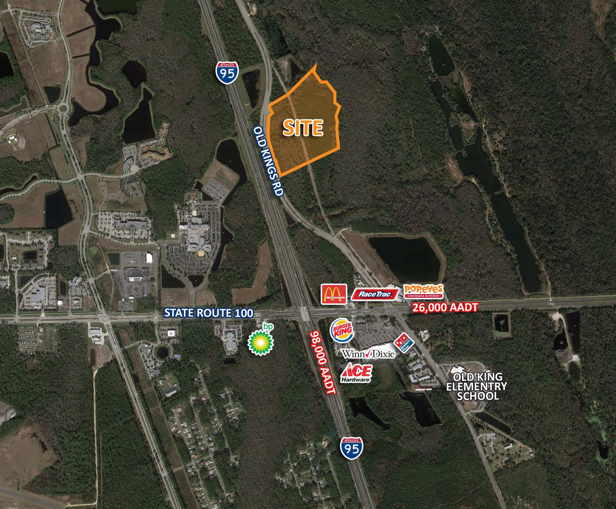 Old Kings Rd and SR 100, Flagler Beach, FL for Sale