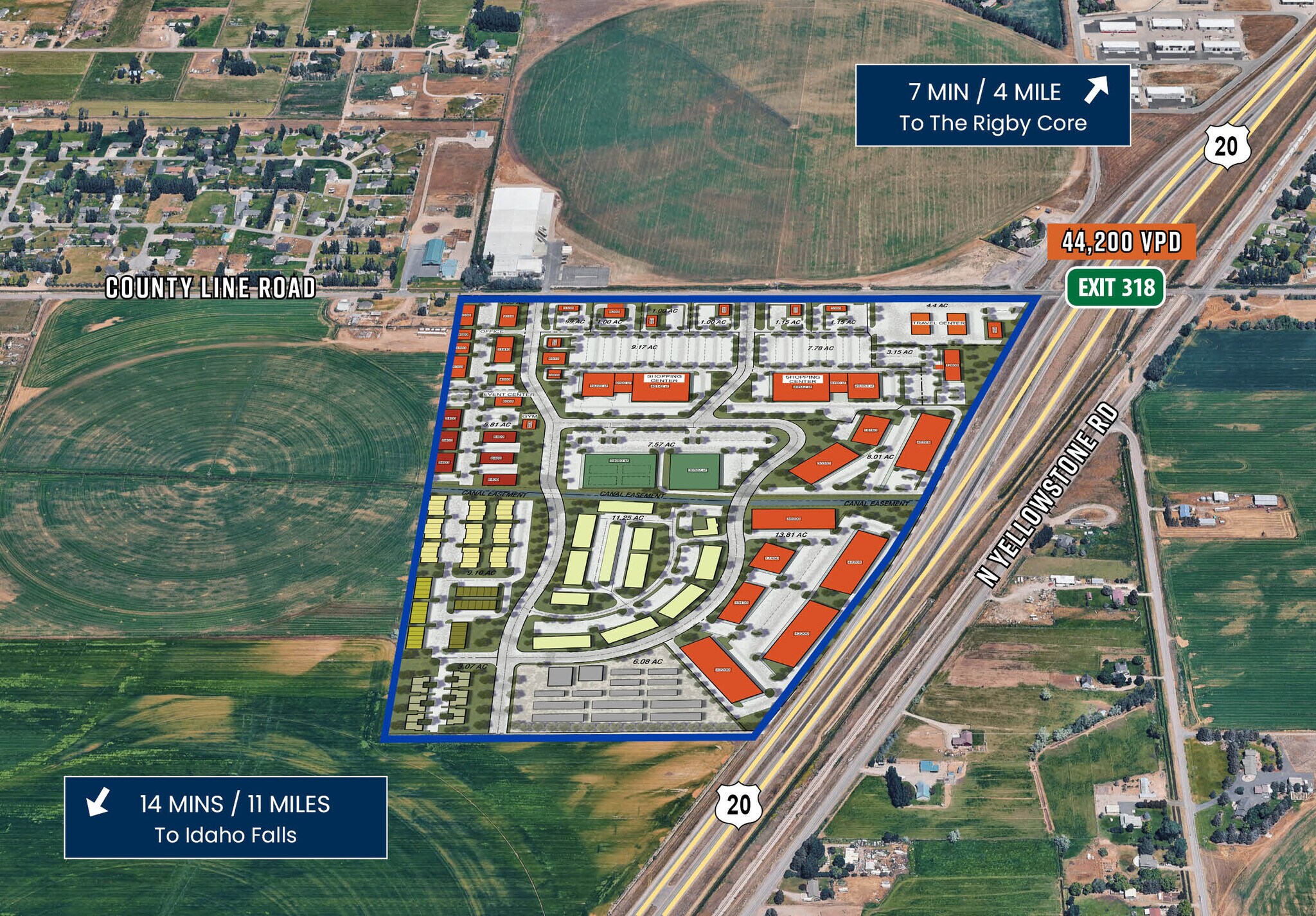 SWC US Highway 20 & County Line Road, Rigby, ID for Sale