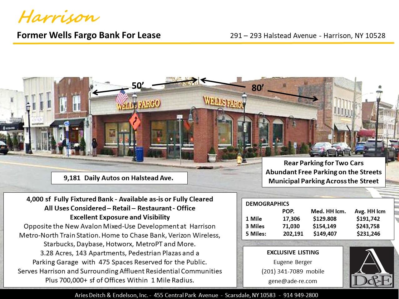 291-293 Halstead Ave, Harrison, NY for Rent