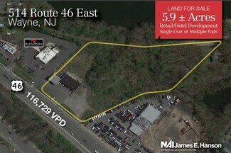 Wayne, NJ Commercial Land - 514 Route 46 Wayne, NJ Commercial Land - 514 Route 46