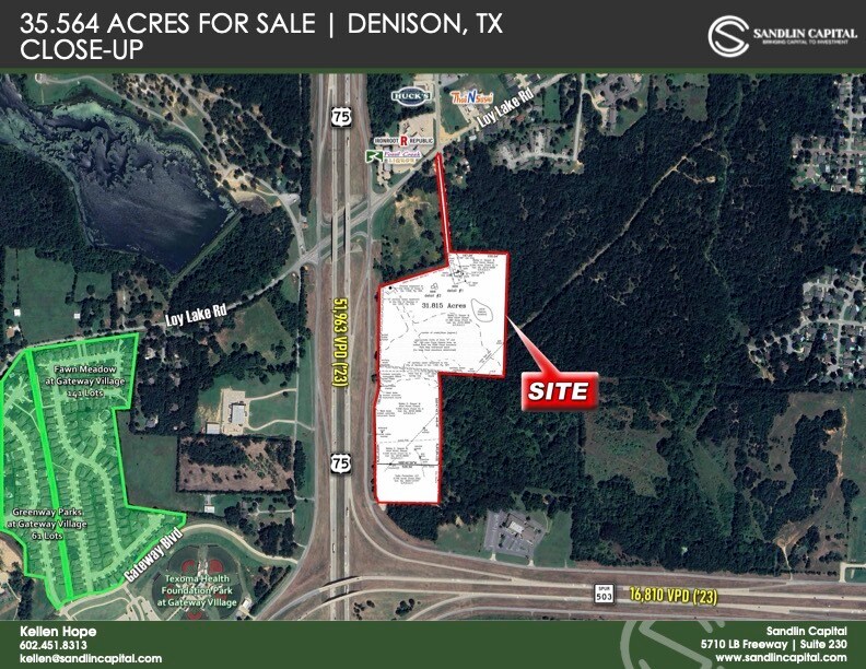 NEQ Eisenhower Parkway & US 75, Denison, TX for Sale