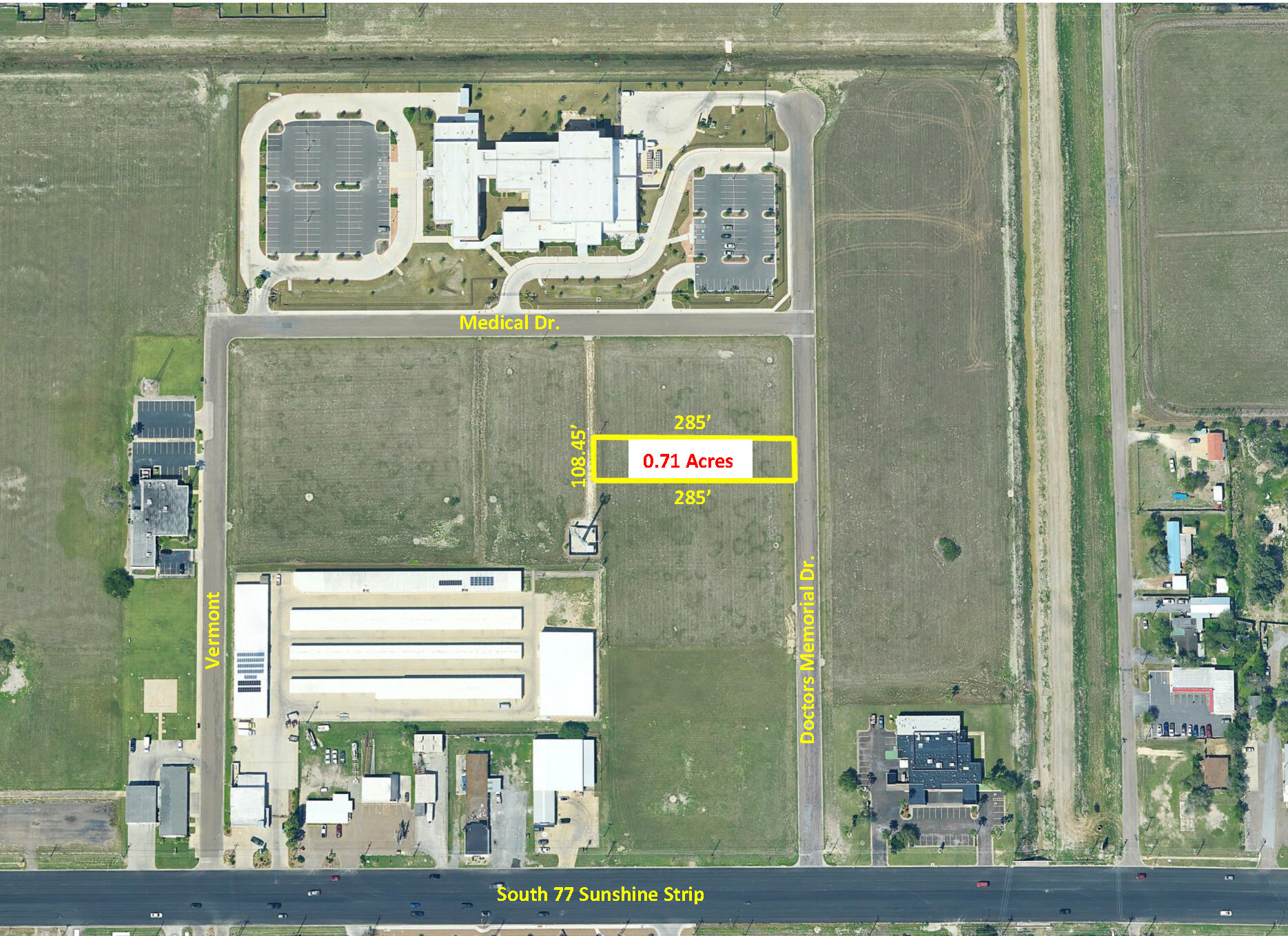 Doctors Memorial Dr @ Business 77, Harlingen, TX for Sale