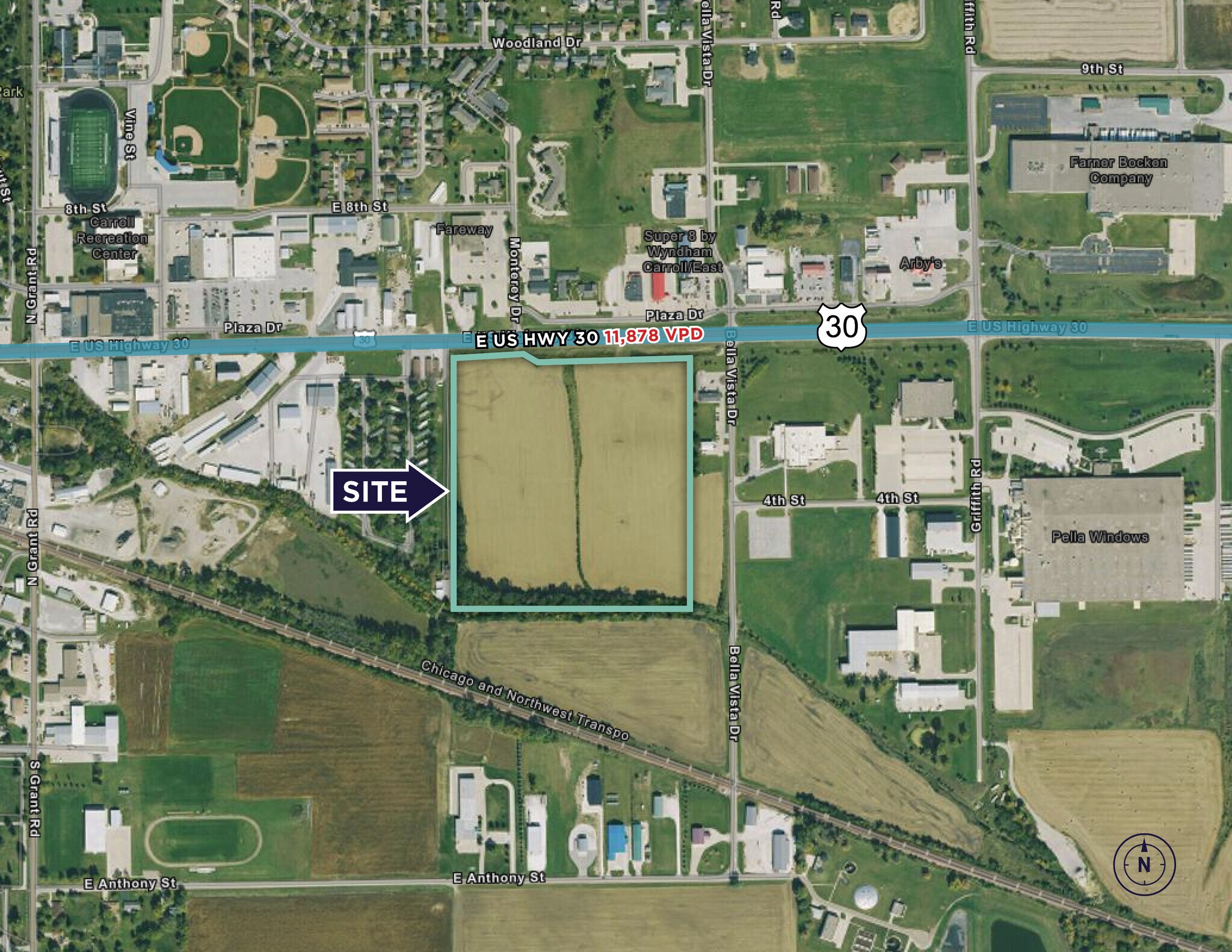 E US Highway 30 Hwy, Carroll, IA for Sale