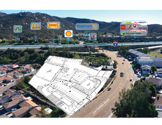 El Cajon, CA Commercial Land - 8445 Los Coches Rd