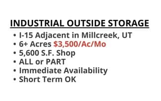 Salt Lake City, UT Industrial Land - 179 W Central Ave