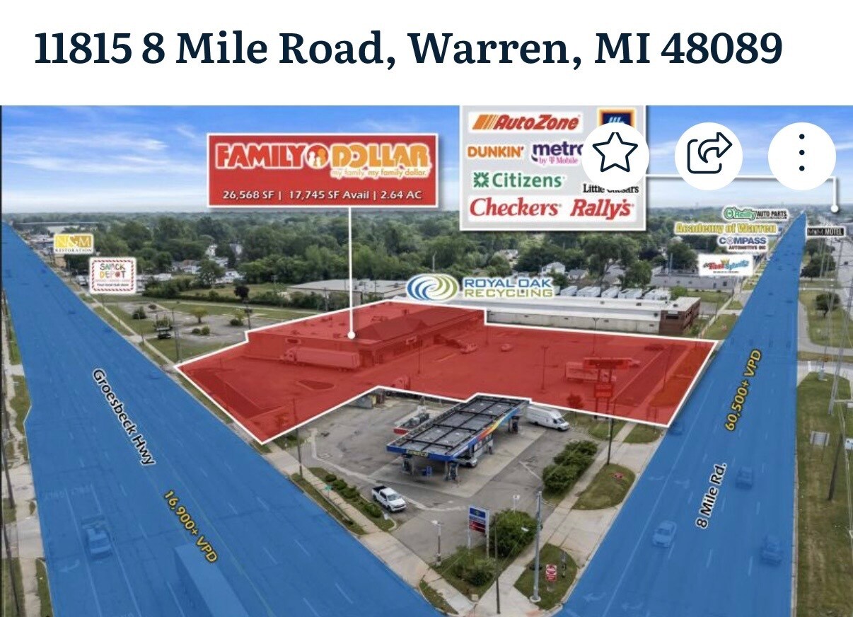 11811 E 8 Mile Rd, Warren, MI for Rent