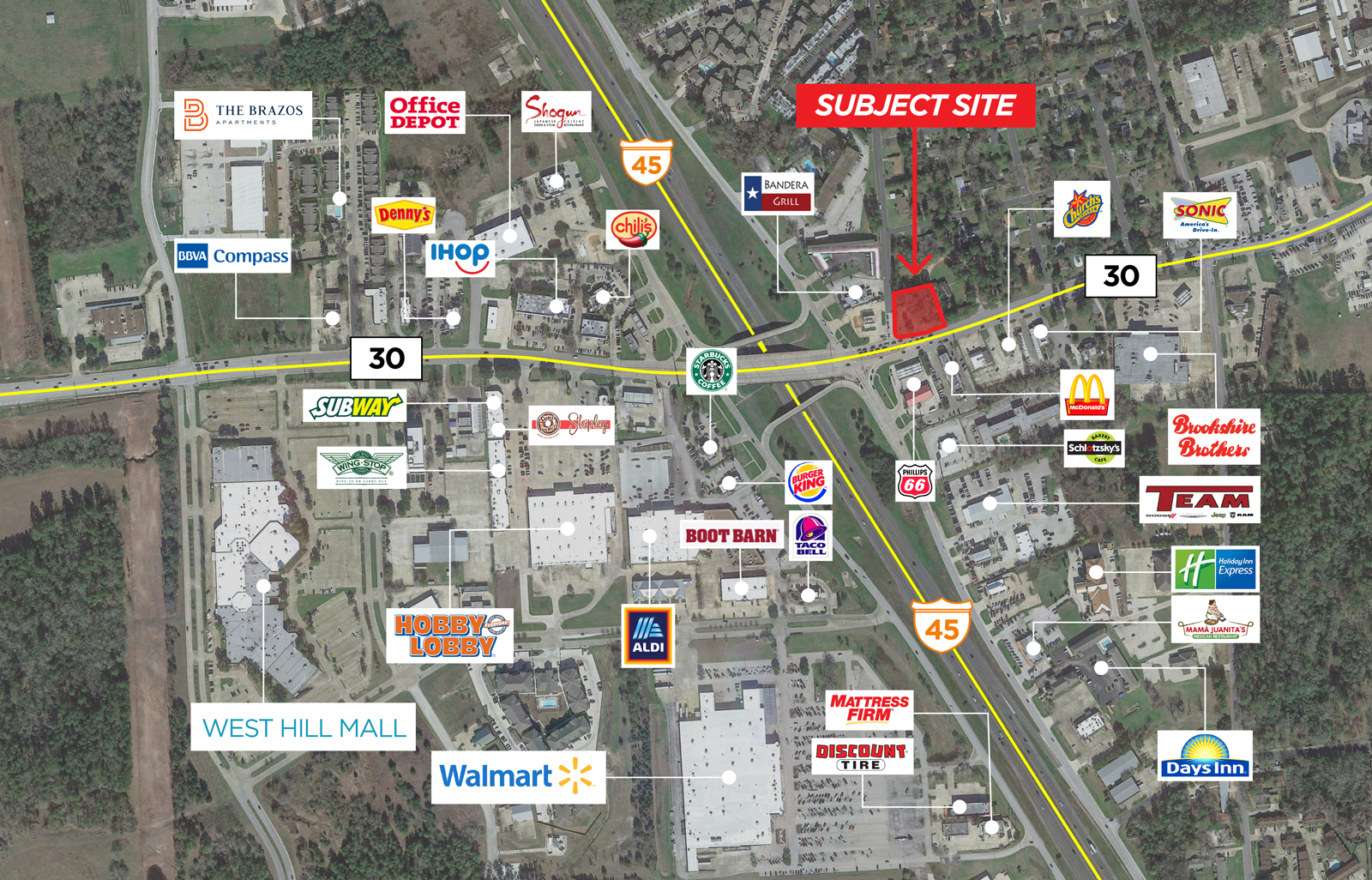 Hwy 30 & Interstate 45, Huntsville, TX for Rent