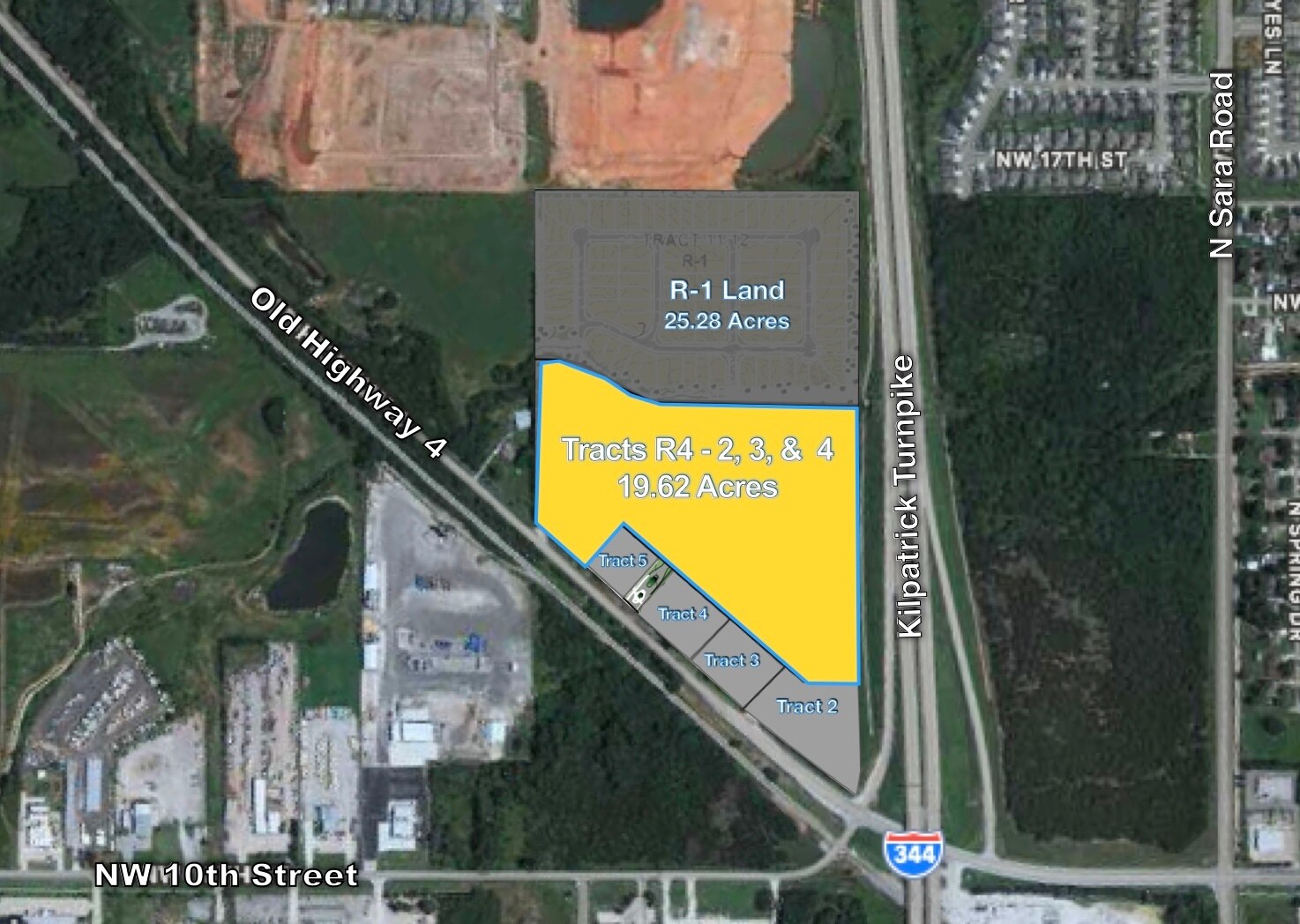 Old 4 & Kilpatrick Turnpike - Tract R4 2 3 4 hwy, Yukon, OK for Sale