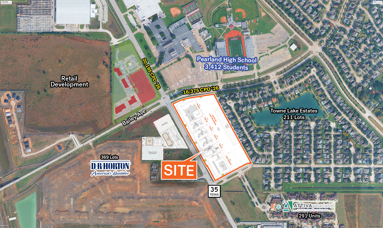 Hwy 35 & Oiler Dr, Pearland, TX for Sale