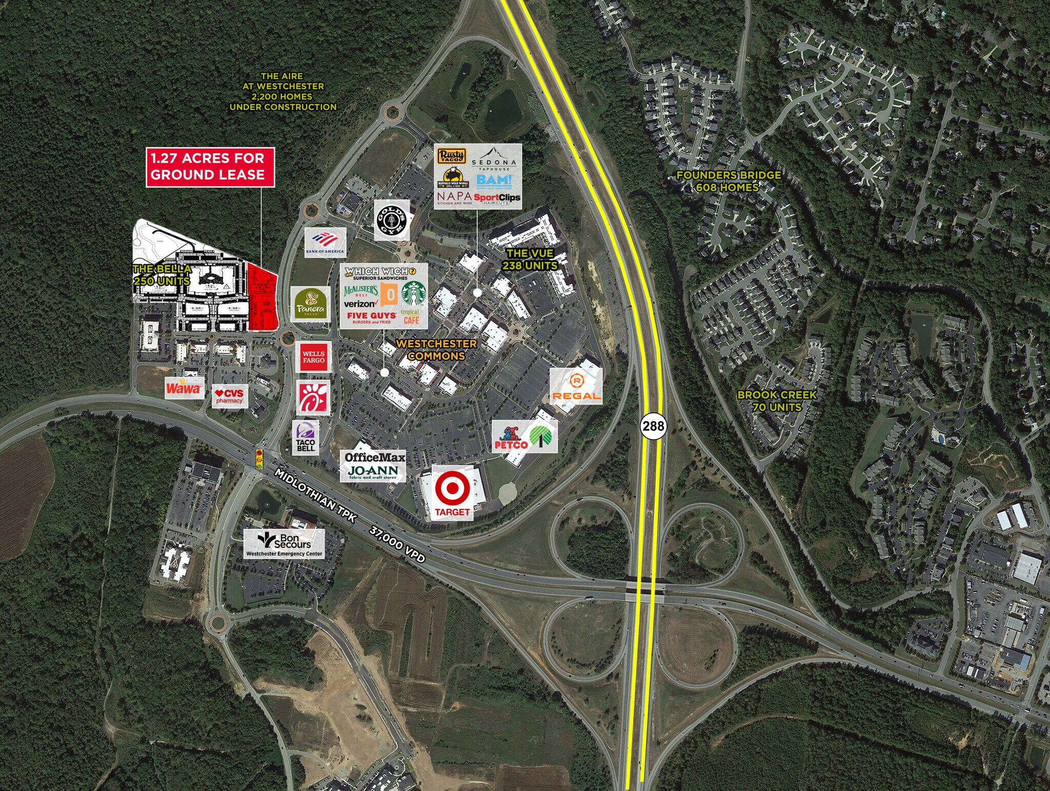 Midlothian Tpke & Watkins Centre Pky, Midlothian, VA for Rent