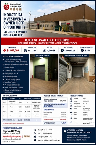 Mineola, NY Warehouse - 131 Liberty Ave