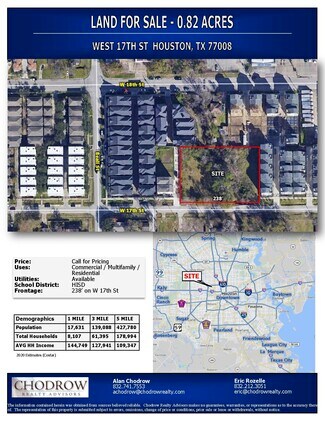 Houston, TX Commercial Land - W 17th St Houston, TX Commercial Land - W 17th St