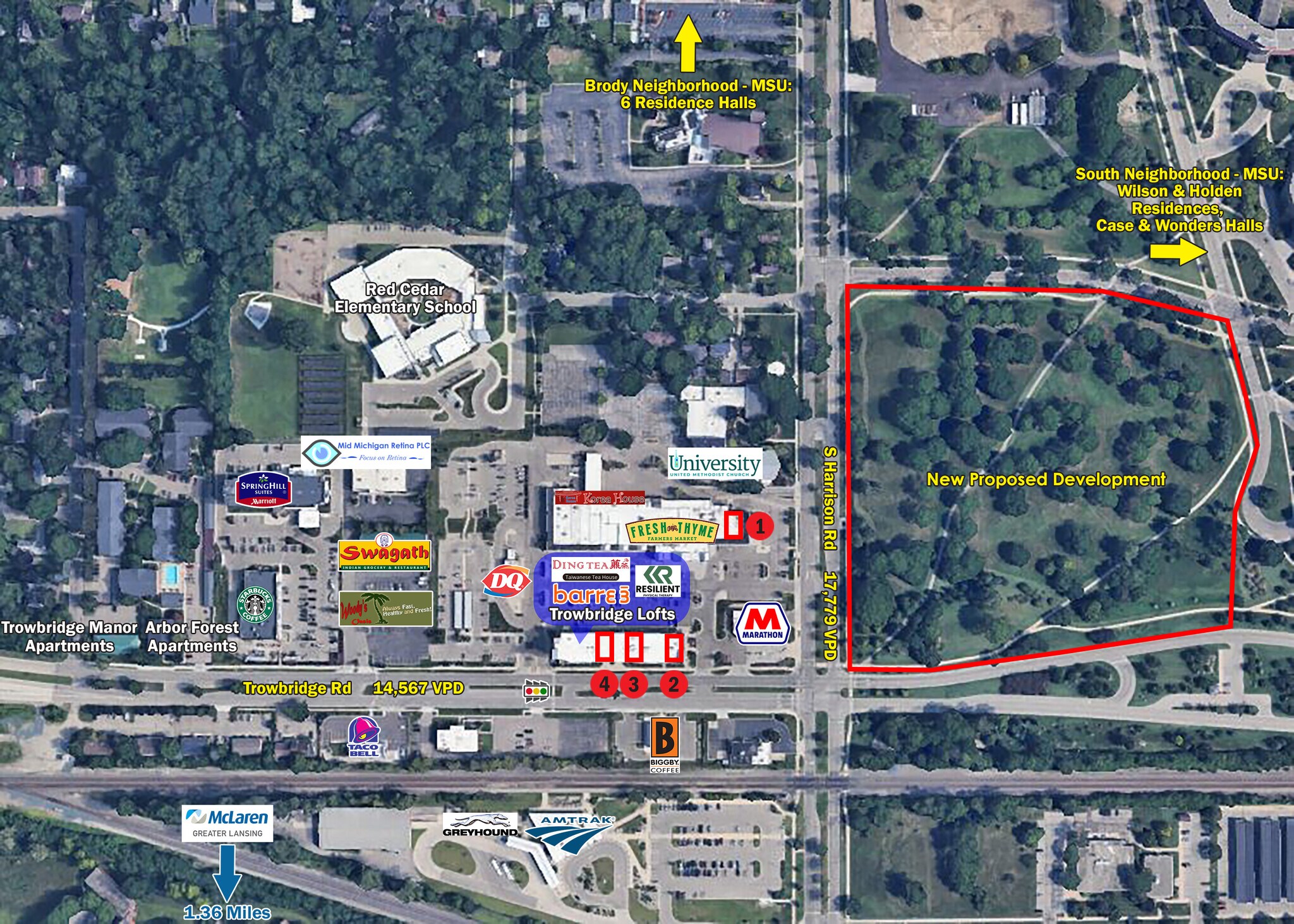 920-1030 Trowbridge Rd, East Lansing, MI for Rent