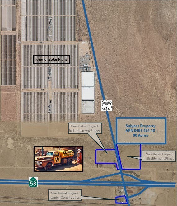 U.S. Highway 395 Hwy @ Highway 58, Boron, CA for Sale