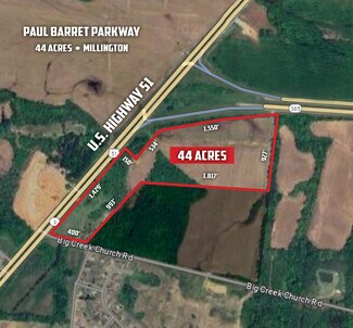 Millington, TN Commercial Land - SE Quadrant US 51 @ Paul Barret Pkwy hwy