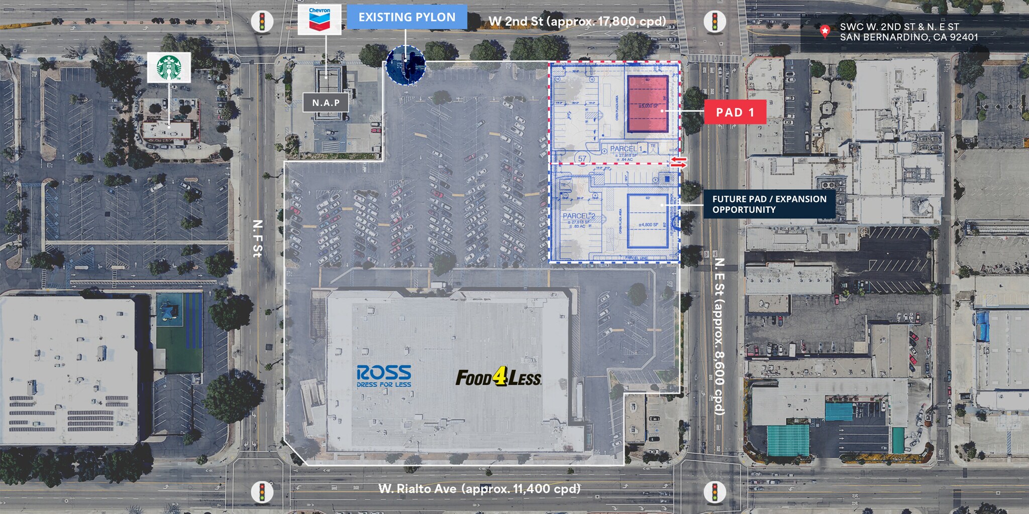 SWC W 2nd St and N E St, San Bernardino, CA for Rent
