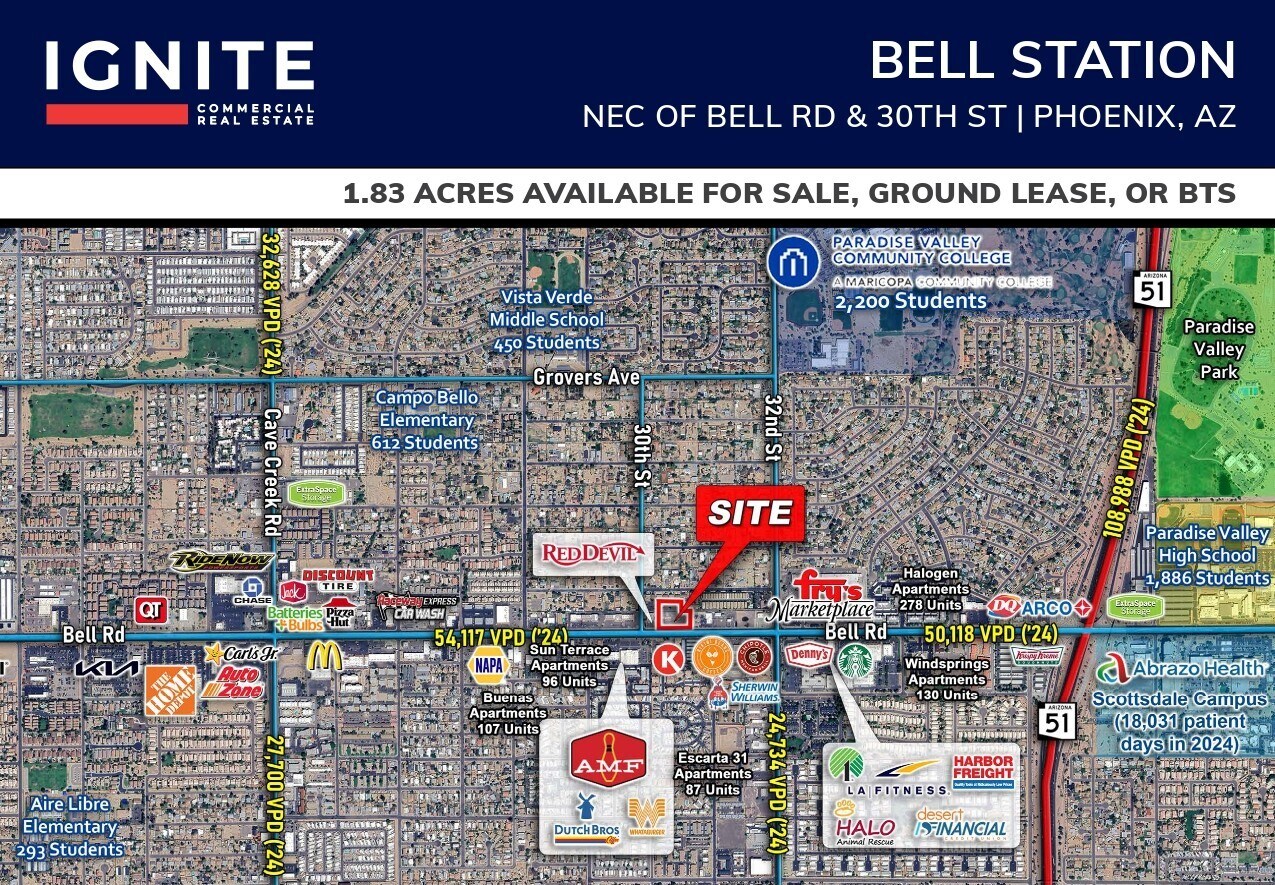 NEC Bell Rd @ 30th St., Phoenix, AZ for Rent