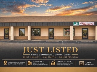 Glenn Dale, MD Freestanding - 10825-10845 Lanham Severn Rd Glenn Dale, MD Freestanding - 10825-10845 Lanham Severn Rd