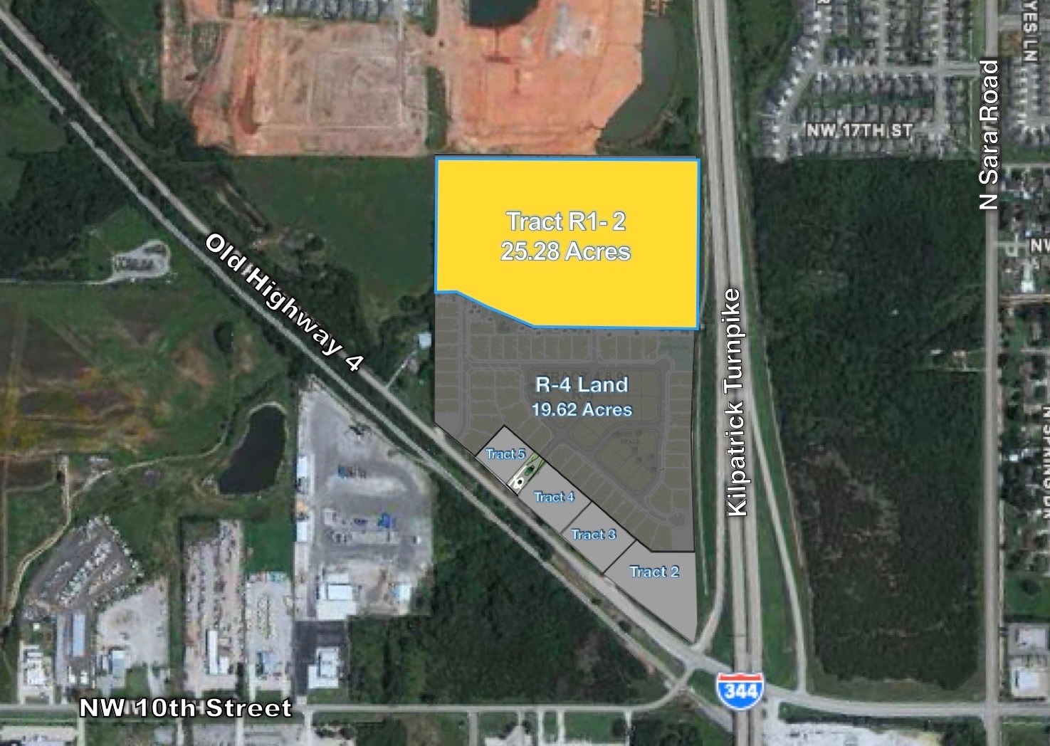 Old HWY 4 & Kilpatrick Turnpike - Tract R1-2, Yukon, OK for Sale