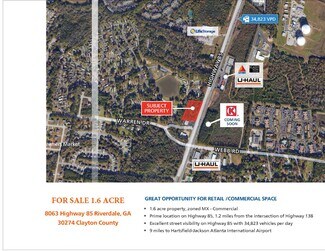 Riverdale, GA Commercial Land - 0 GA-85