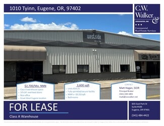 Eugene, OR Industrial - 1010 Tyinn St Eugene, OR Industrial - 1010 Tyinn St