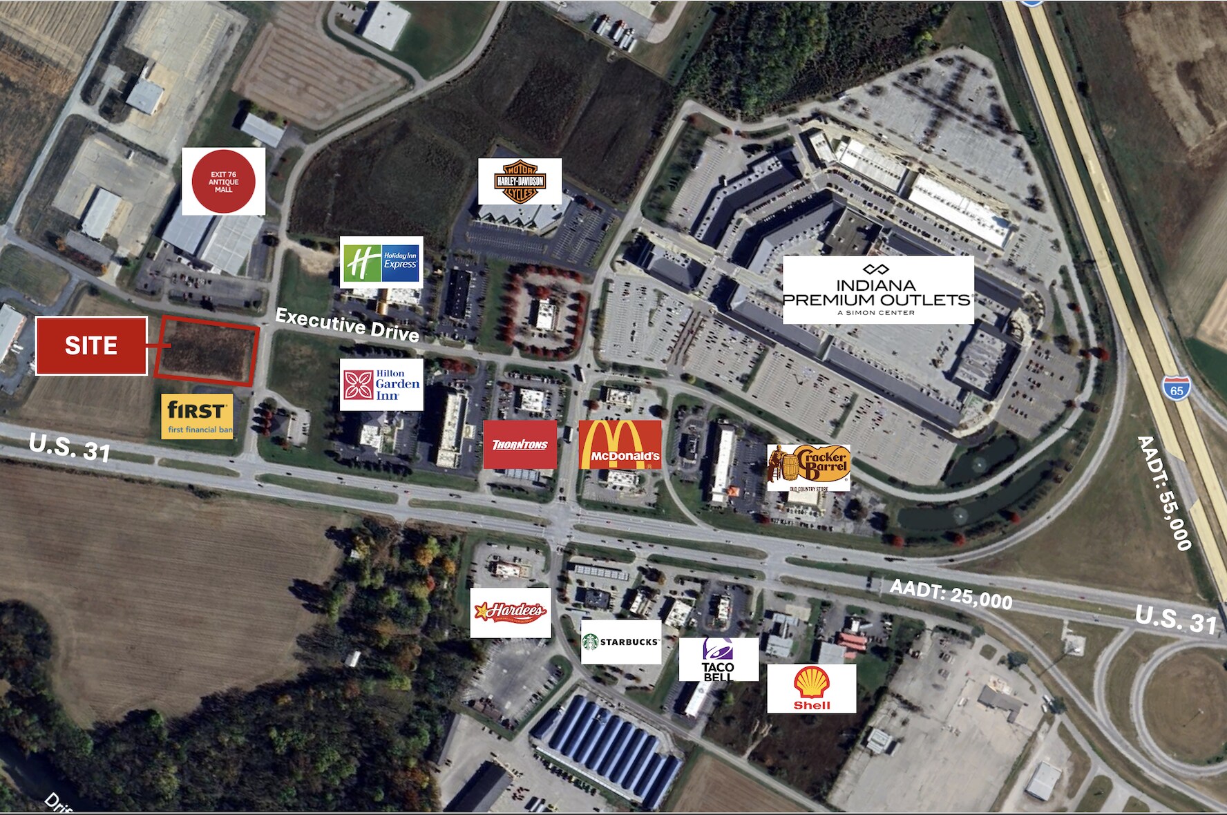 Executive Drive @ Presidential Way, Edinburgh, IN for Sale