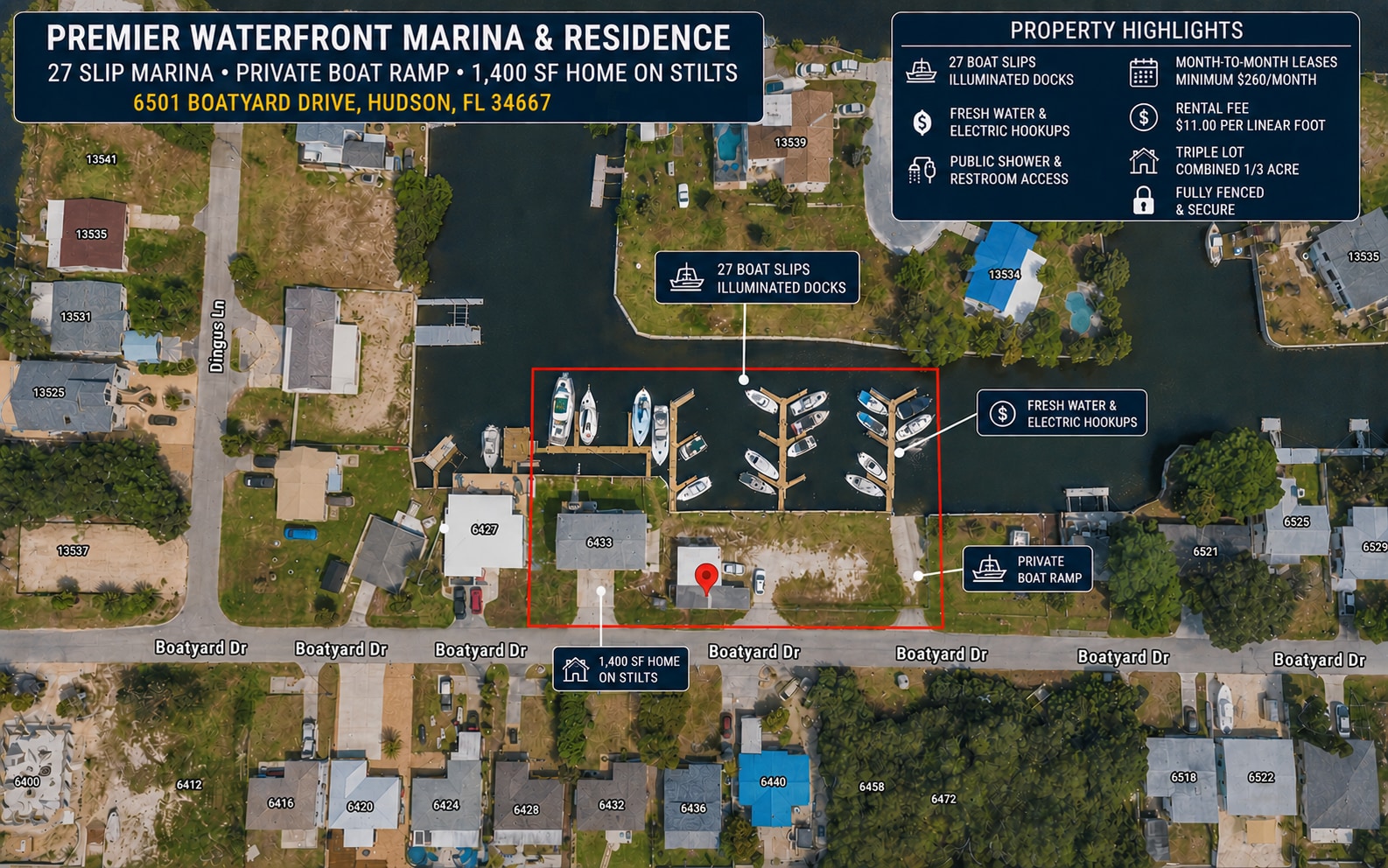 6501 Boatyard Dr, Hudson, FL for Sale