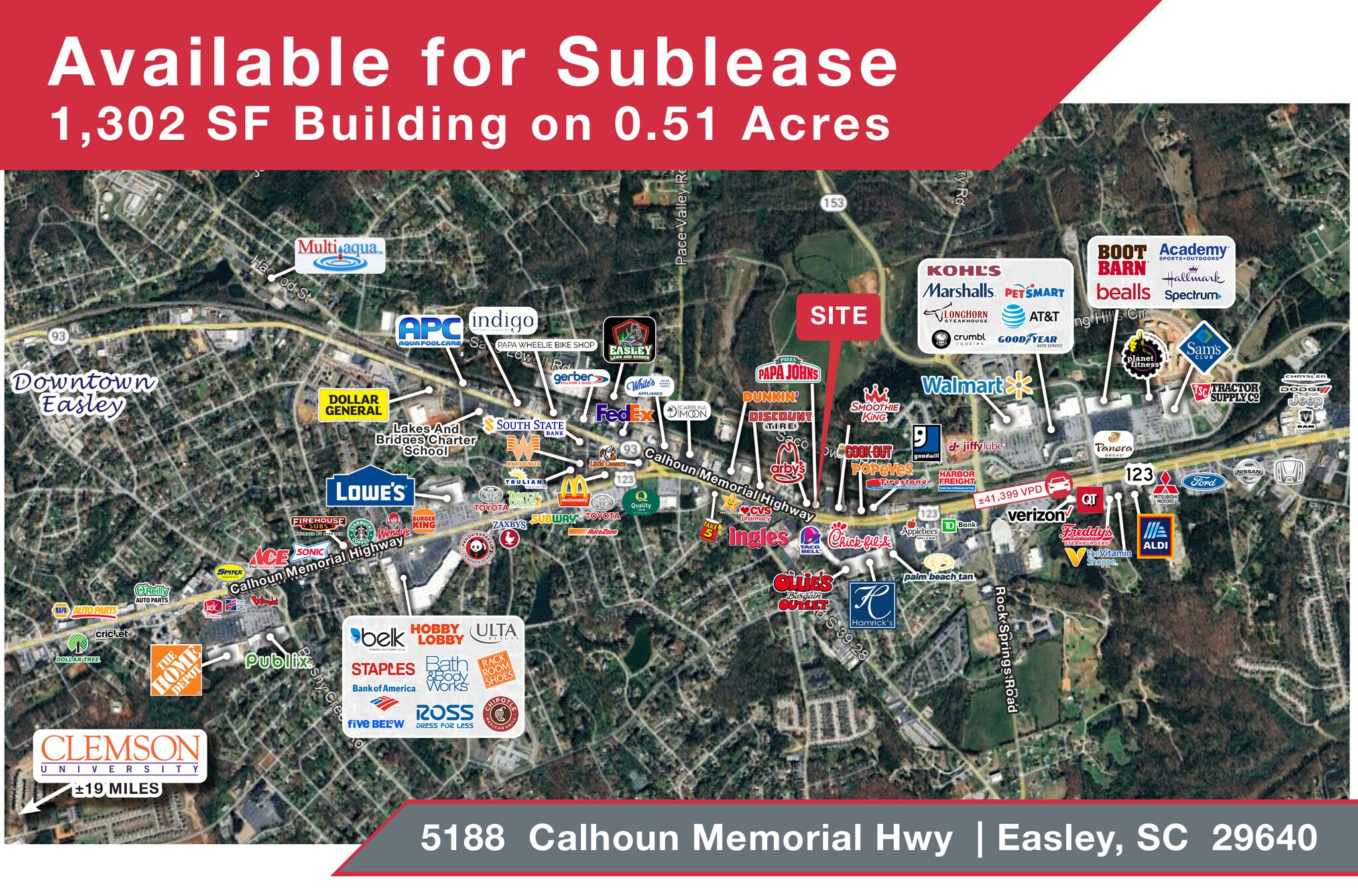 5188 Calhoun Memorial Hwy, Easley, SC for Rent