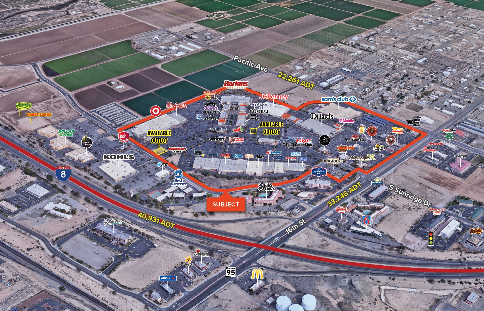 Castle Dome Ave Yuma, AZ 85364 Shopping Center Property for Lease on