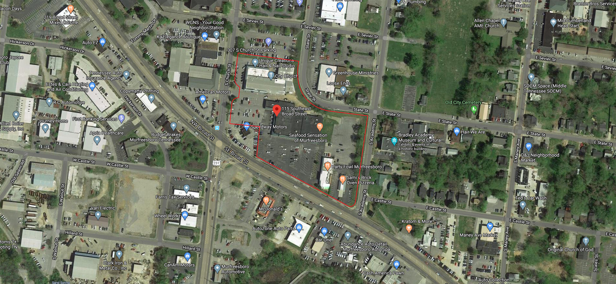 115-123 SE Broad St, Murfreesboro, TN for Rent