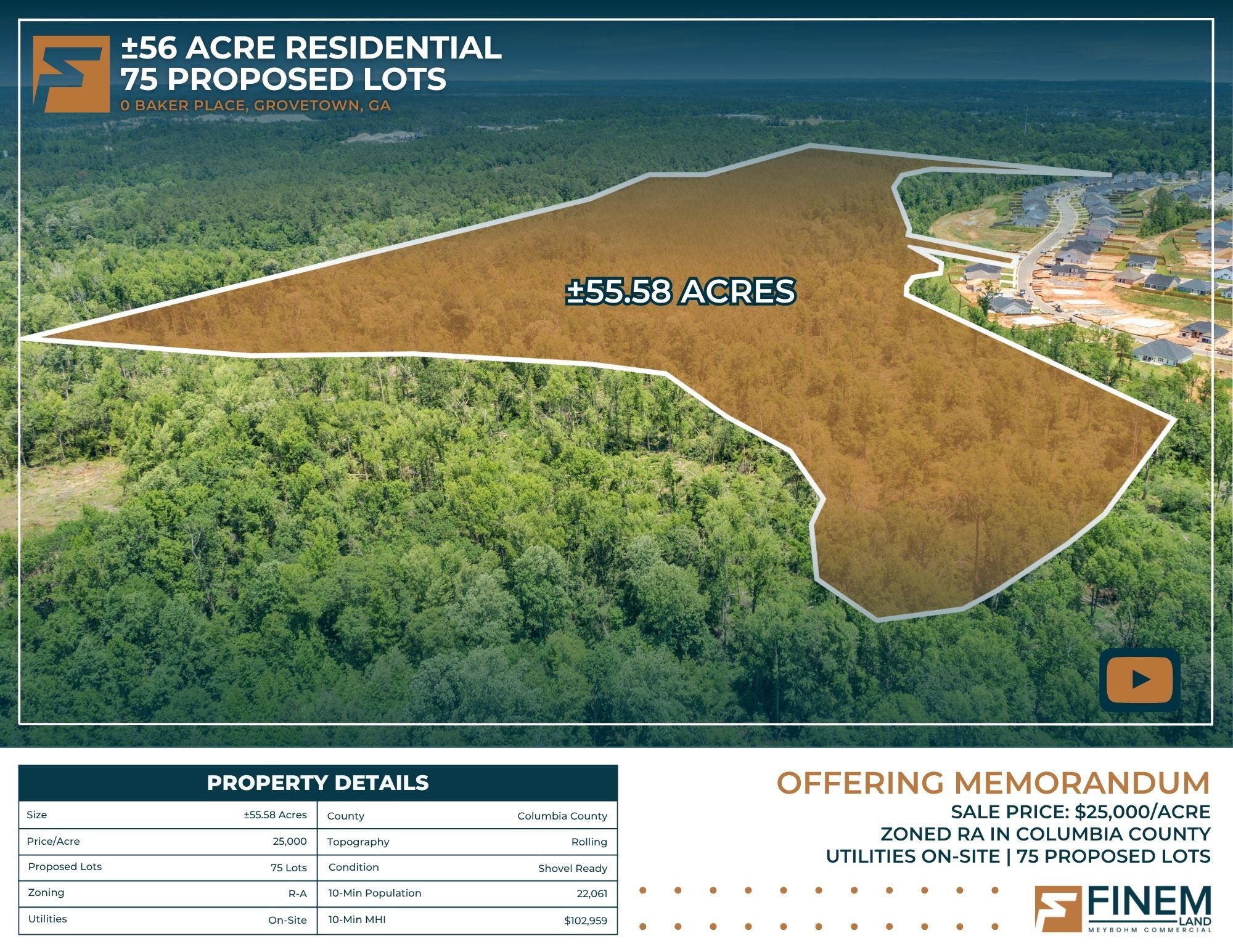 00 Baker Place Rd, Grovetown, GA for Sale