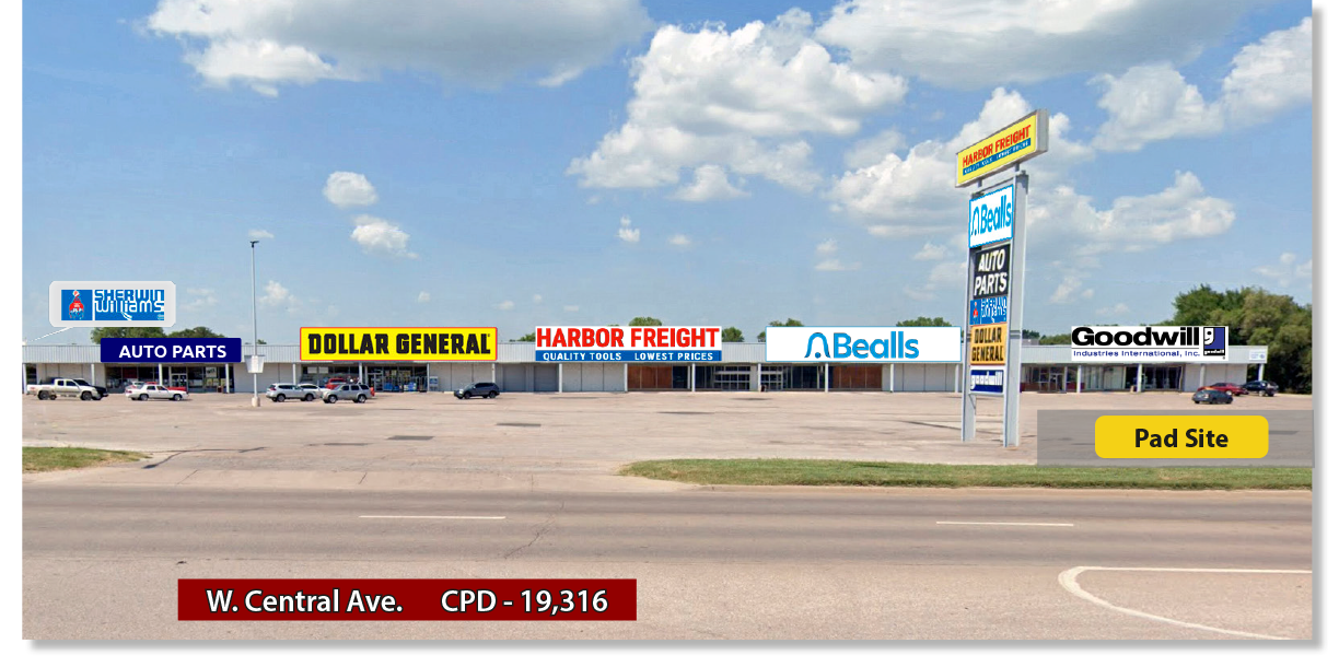 El Dorado Plaza Shopping Center @ 2354 W Central Ave, El Dorado, KS for Sale