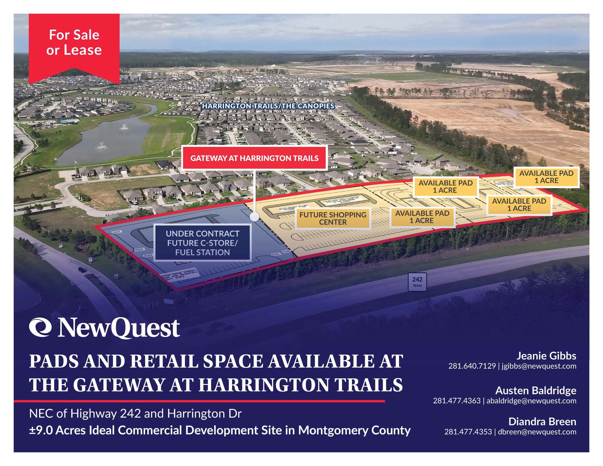 NEC of Highway 242 and Harrington Dr, New Caney, TX for Sale