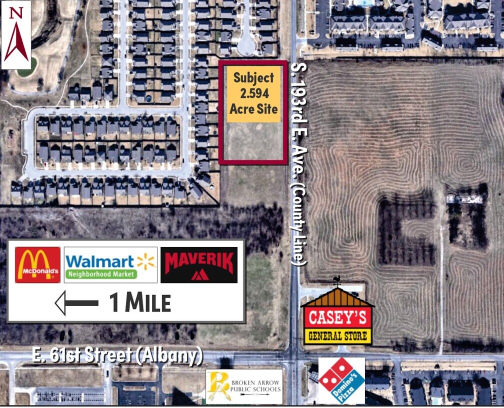 61st & County Line Rd, Broken Arrow, OK for Sale