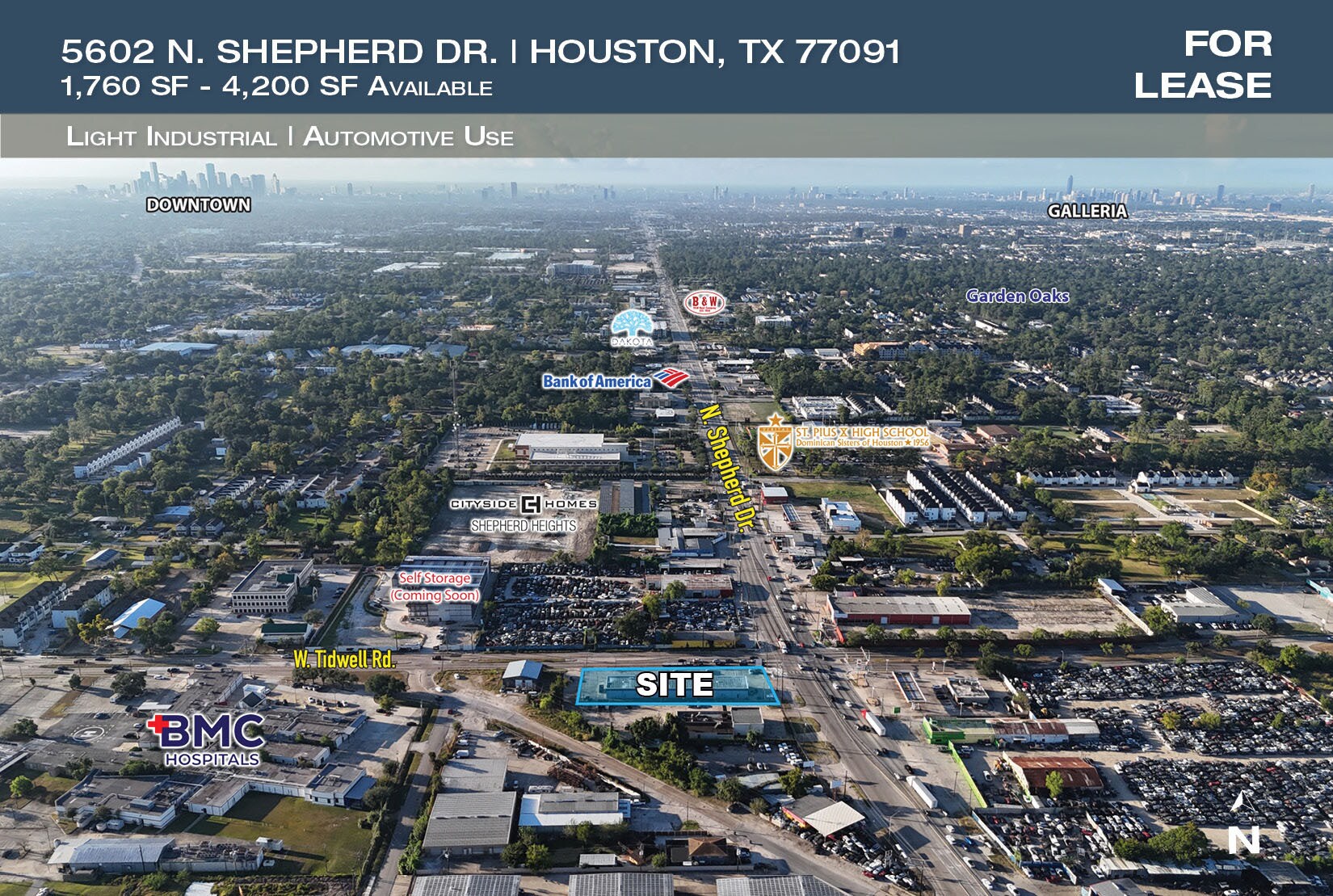 5602 N Shepherd Dr, Houston, TX for Rent