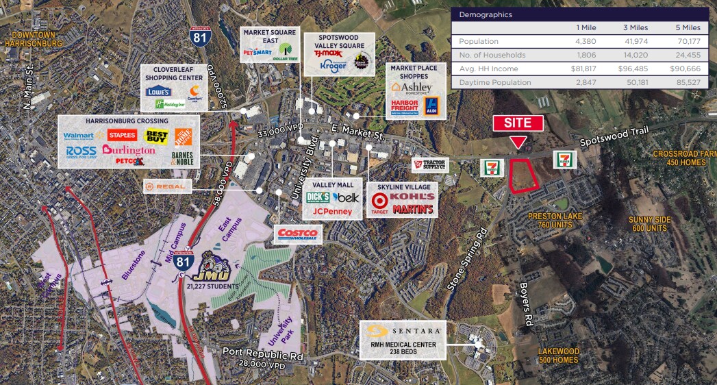 Spotswood Trail & Stone Spring Road, Harrisonburg, VA for Rent