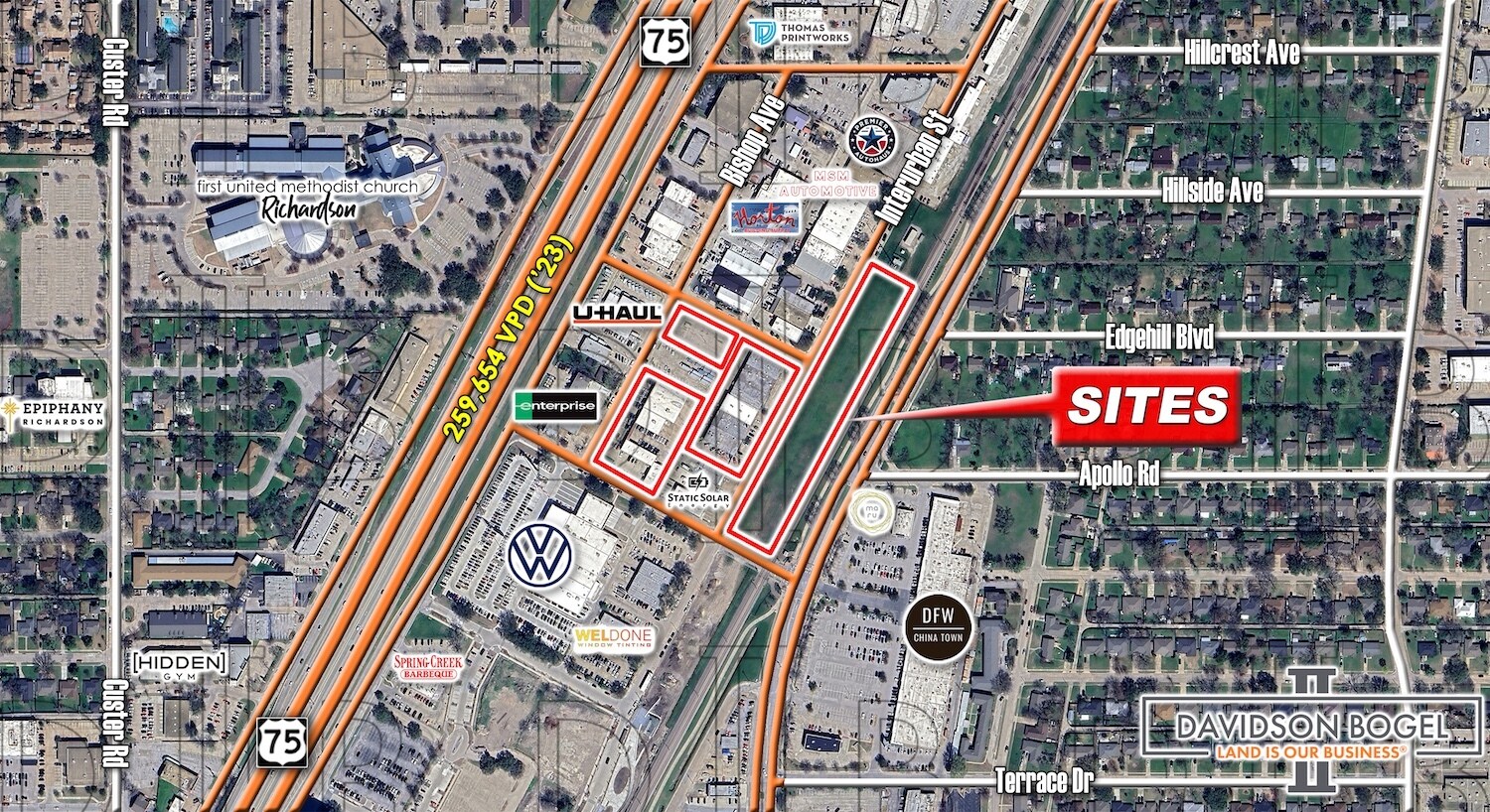 Bishop Ave & N. Interurban Street, Richardson, TX for Sale