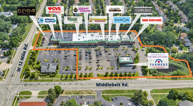 27616-27690 Middlebelt Rd, Farmington Hills, MI for Rent