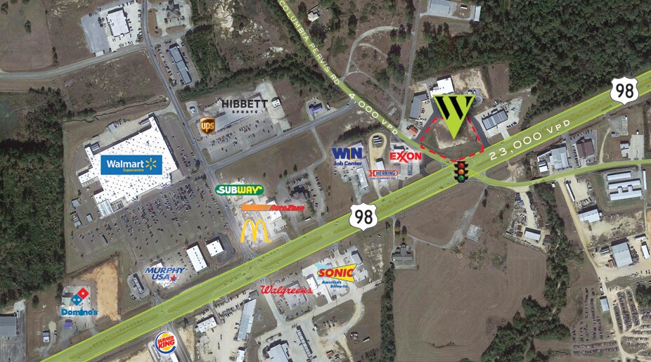 NEC of Highway 98 and Columbia Purvis Rd, Columbia, MS for Sale